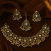 Evenfall Midnight Blossom Oxidized Mang Tika Set
