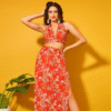 Evenfall Fiery Bloom Luxe Maxi Dress