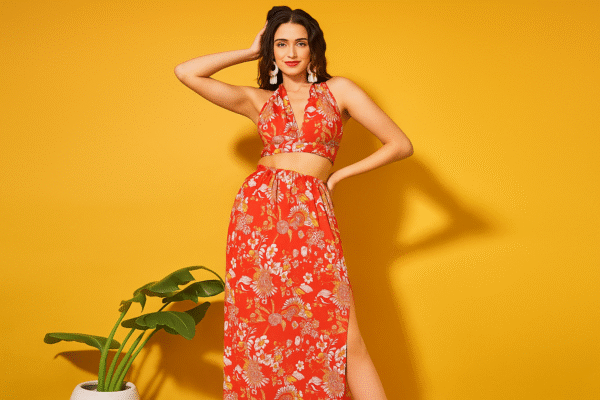 Evenfall Fiery Bloom Luxe Maxi Dress